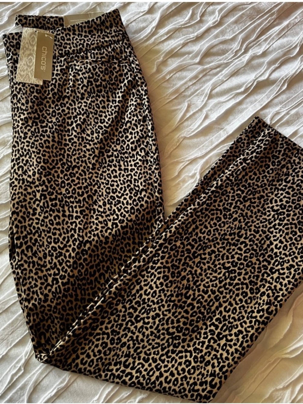 Chico's Leopard Print Pants in Brown and Black